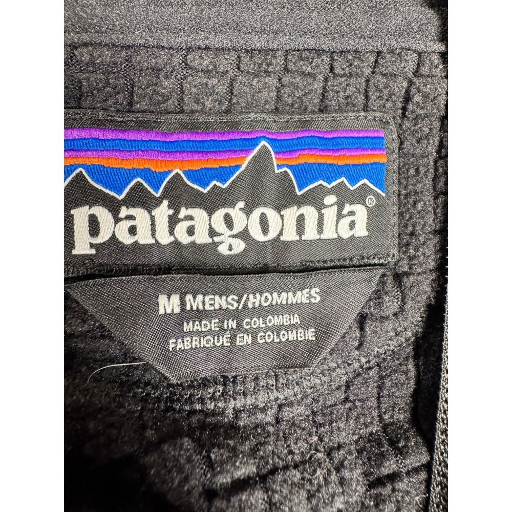 Patagonia R1 Full Zip Hoody Mens Medium Black Polartec Grid Fleece - Picture 4 of 7